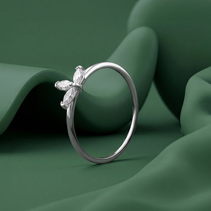 Silver Flora Trine Ring