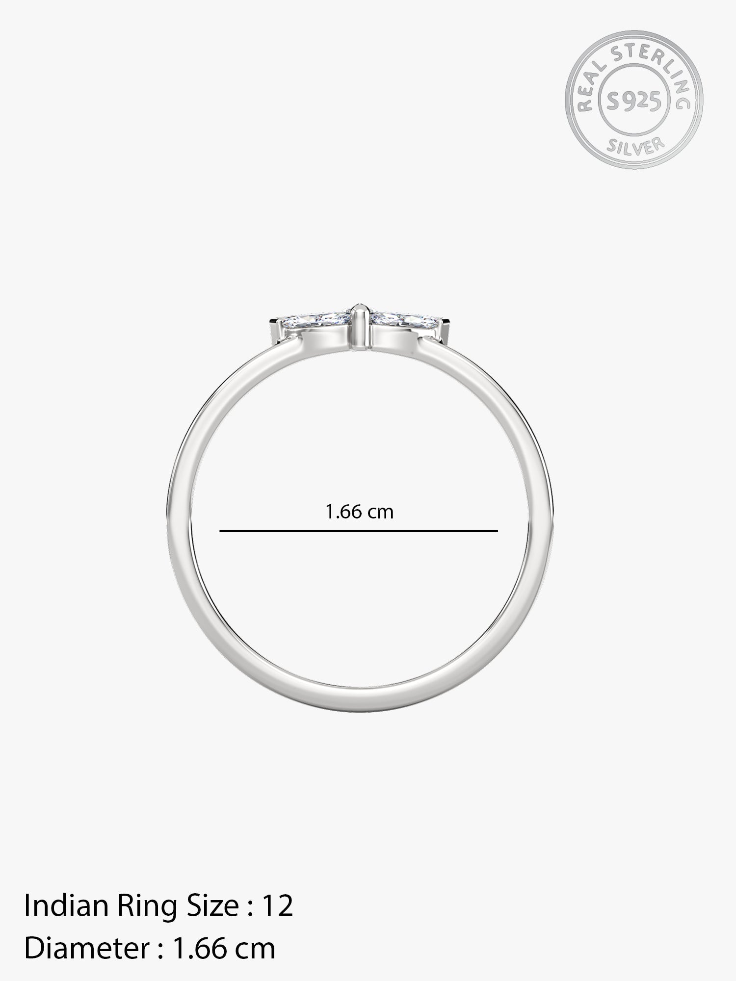 Silver Flora Trine Ring