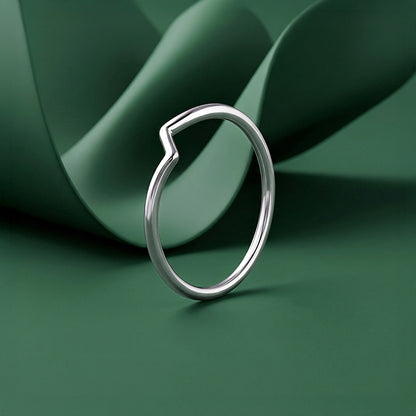 Silver Curvy Lines Ring