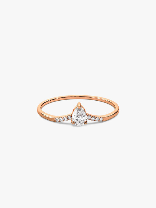 Rose Gold Celeste Oval Ring