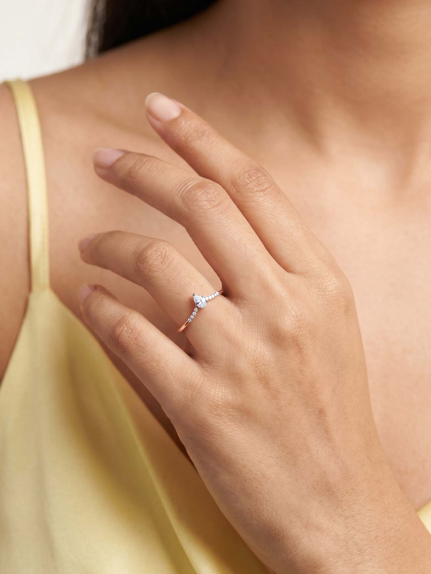 Rose Gold Celeste Oval Ring