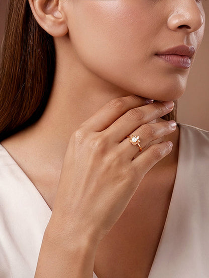 Rose Gold Jennifer Pearl Ring (Size 12)