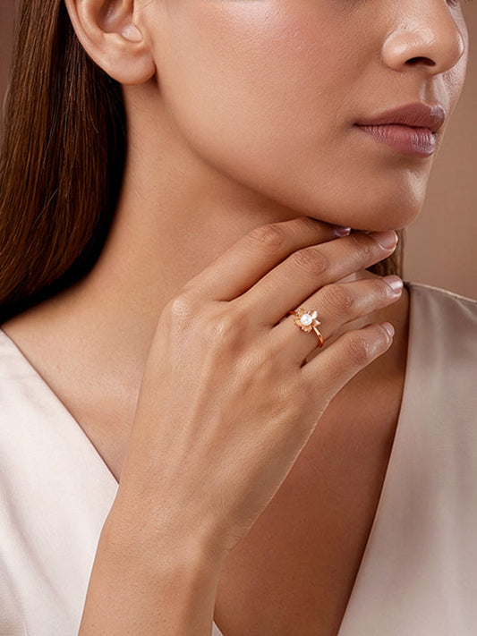 Rose Gold Jennifer Pearl Ring (Size 12)