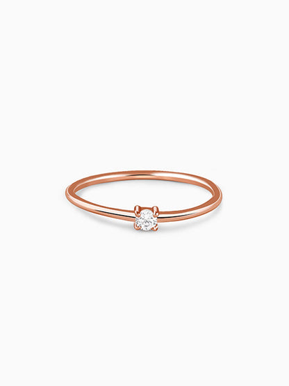 Rose Gold Velora Spark Ring