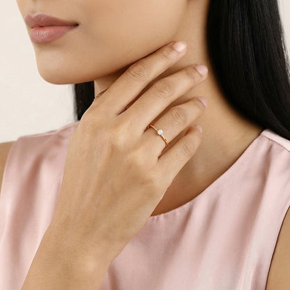 Rose Gold Velora Spark Ring