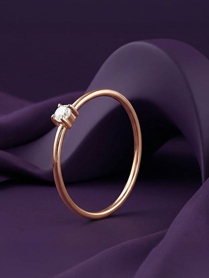 Rose Gold Velora Spark Ring
