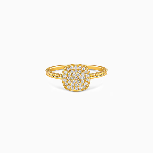 Golden Eternal Square Ring