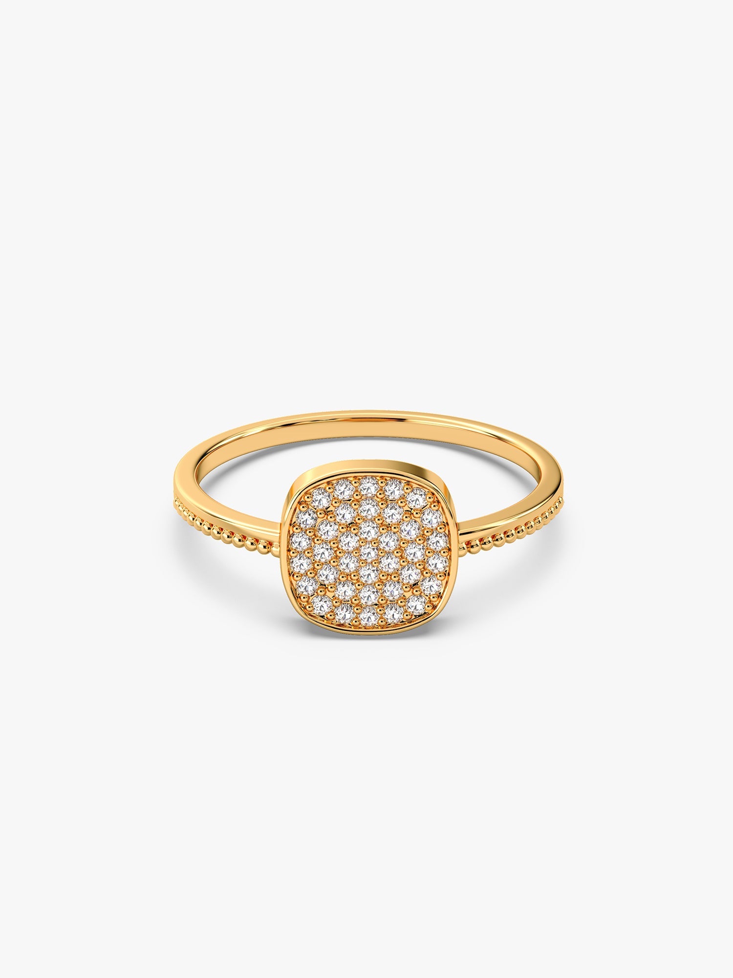 Golden Eternal Square Ring