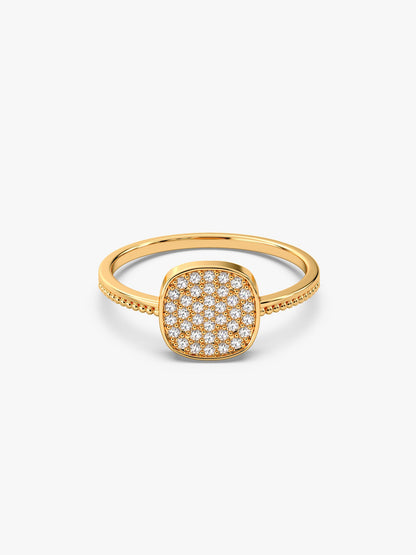 Golden Eternal Square Ring