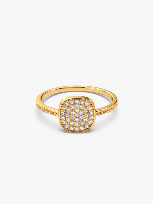 Golden Eternal Square Ring