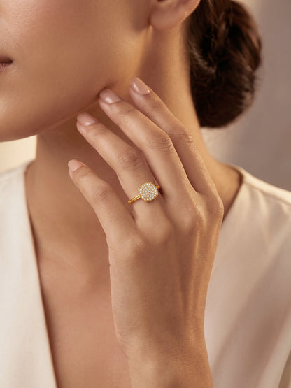 Golden Eternal Square Ring