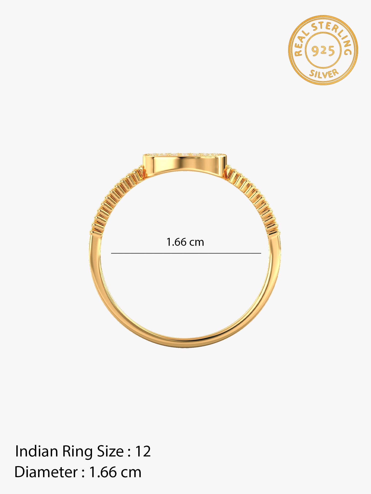 Golden Eternal Square Ring