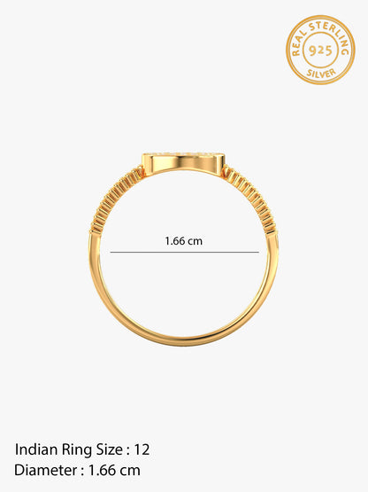 Golden Eternal Square Ring