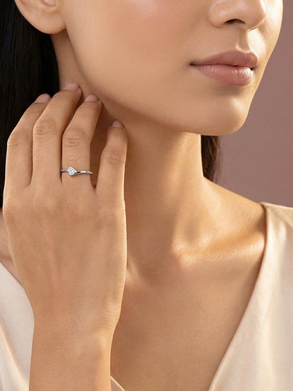 Silver Luma Drop Ring (Size 12)