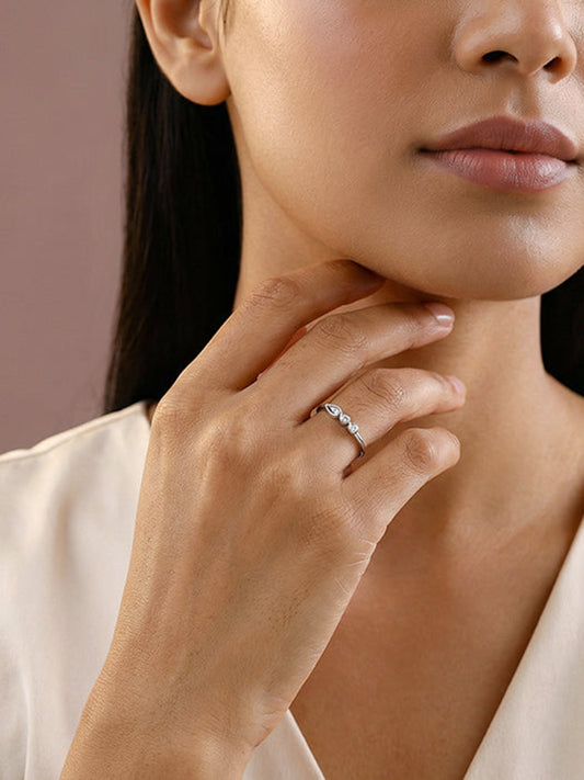 Silver Prism Radiance Ring (Size 12)