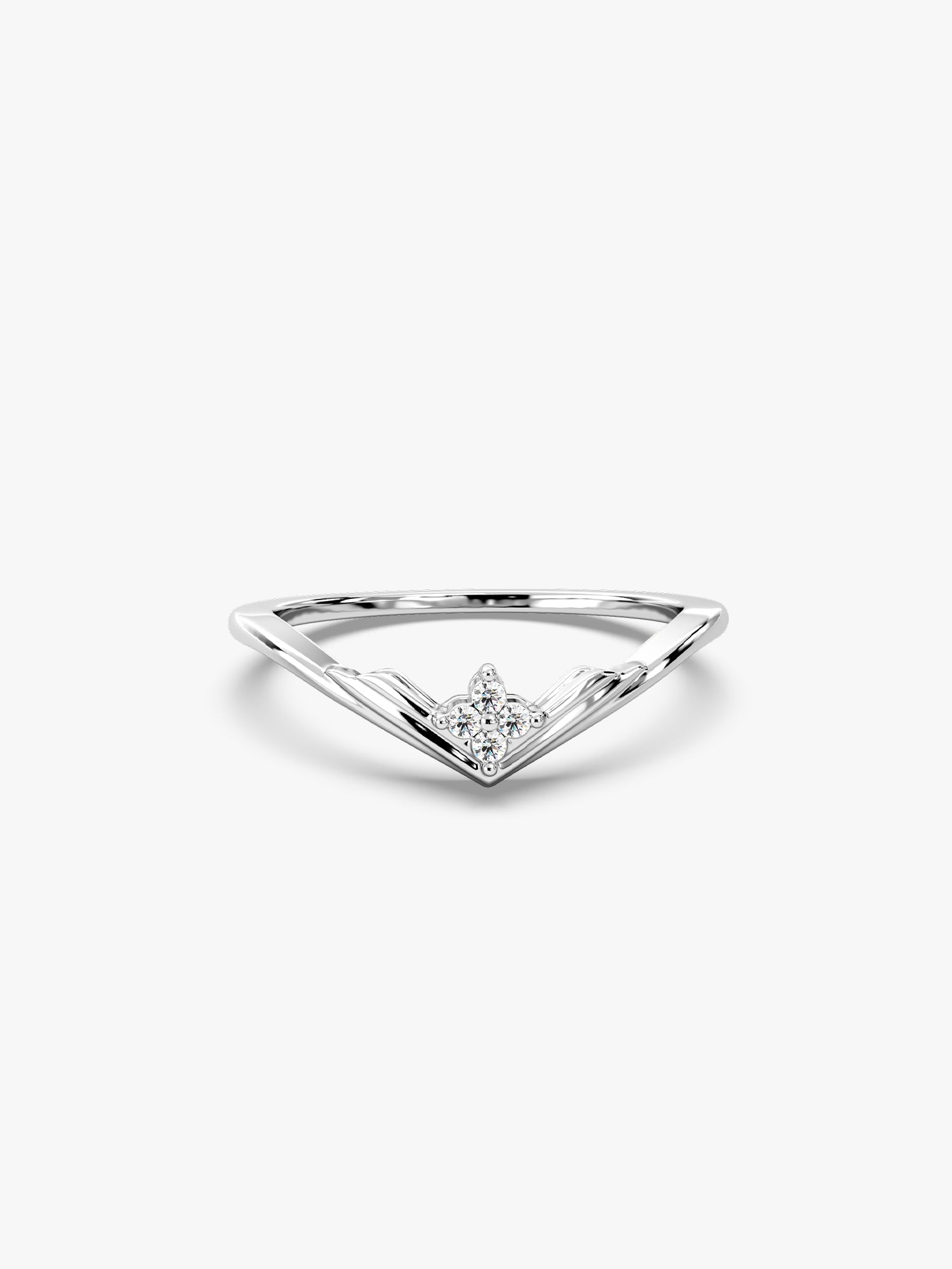 Silver Viva V Ring