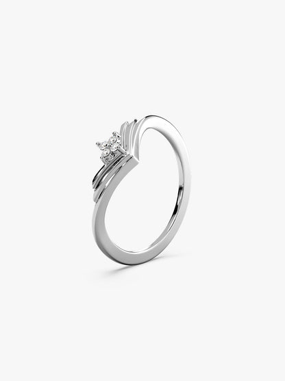 Silver Viva V Ring
