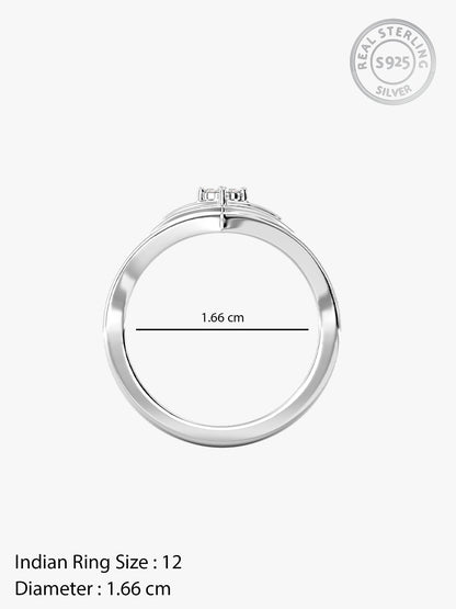 Silver Viva V Ring