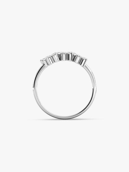 Silver Bloom Cascade Ring