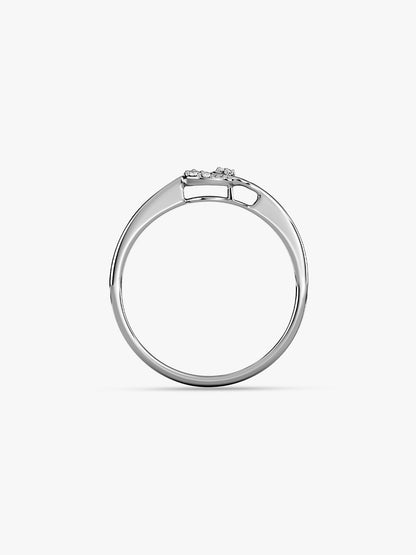 Silver Aurora Pear Ring
