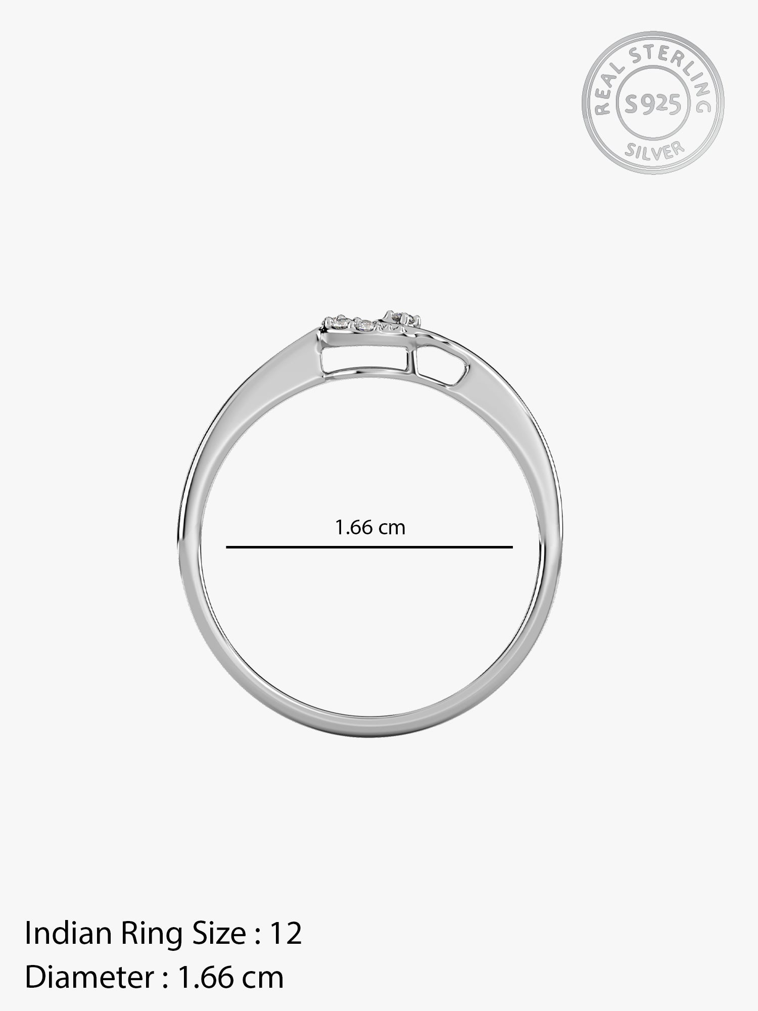Silver Aurora Pear Ring