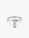 Silver Falling Light Ring