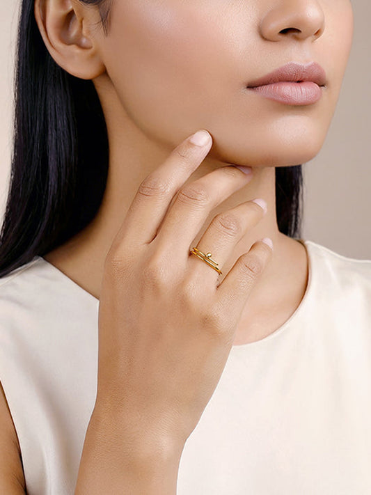 Golden Sweet Dot Ring (Size 12)