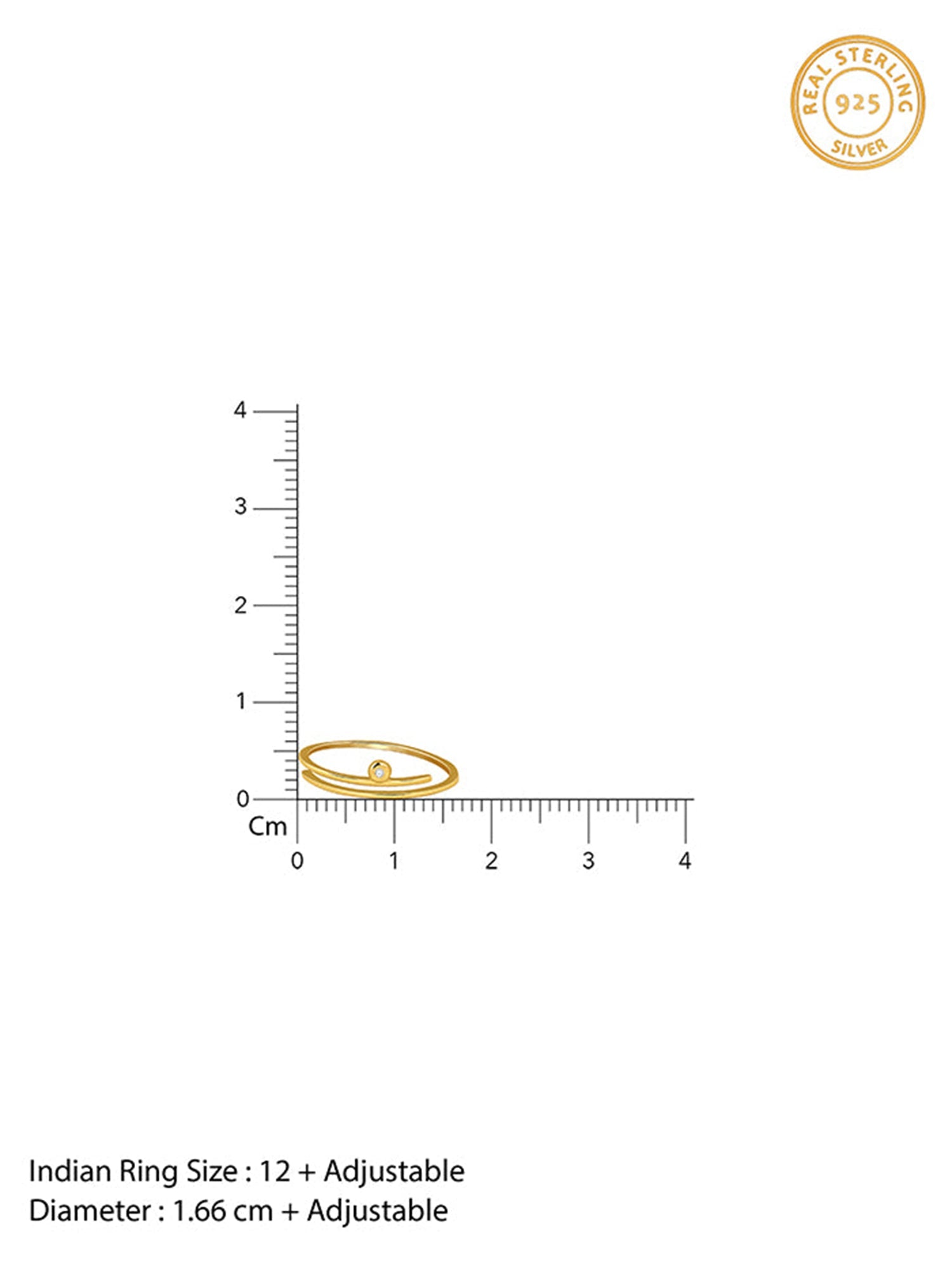Golden Sweet Dot Ring (Size 12)