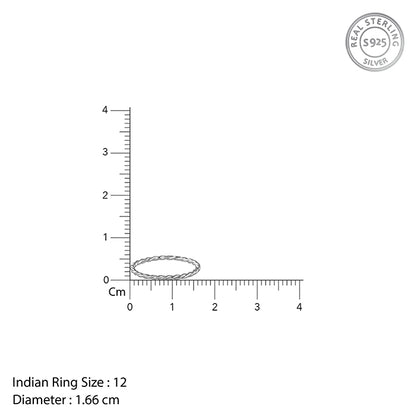 Silver Braid Ring (Size 12)