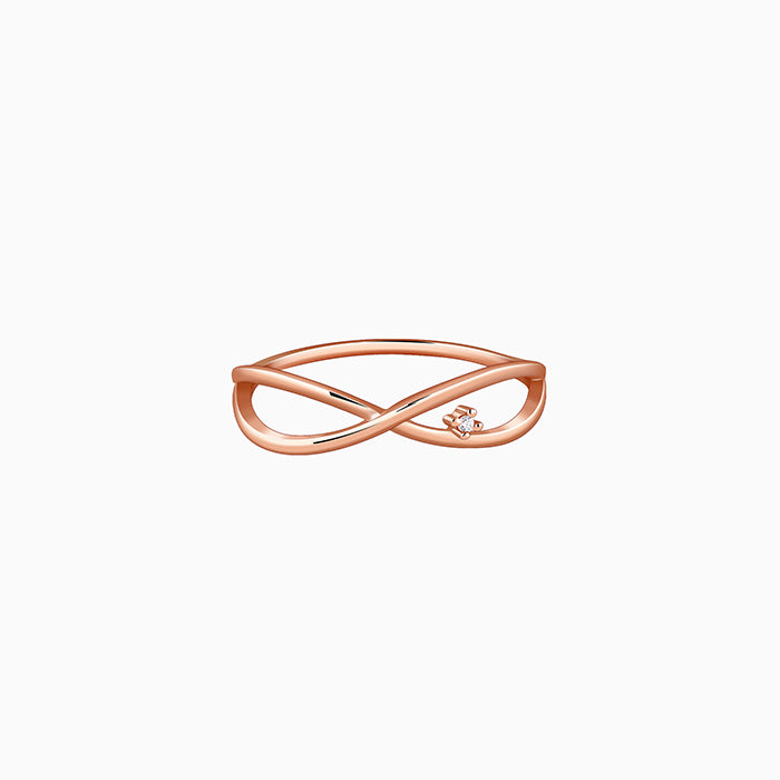 Rose Gold Infinity Shine Ring