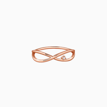 Rose Gold Infinity Shine Ring