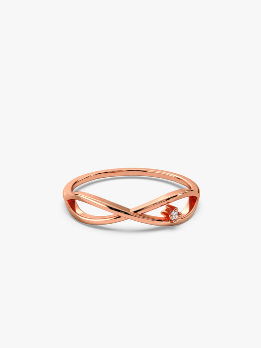 Rose Gold Infinity Shine Ring