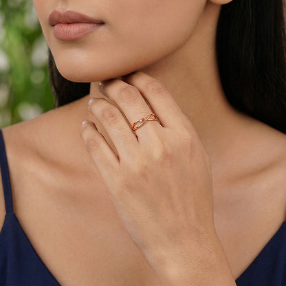 Rose Gold Infinity Shine Ring