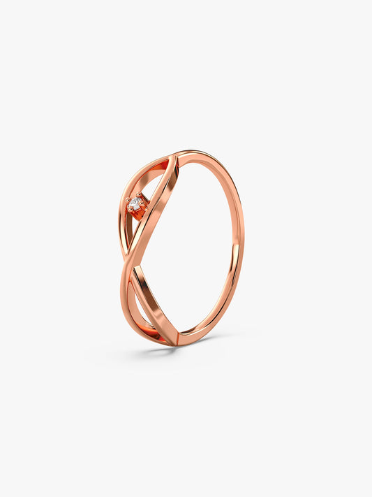 Rose Gold Infinity Shine Ring