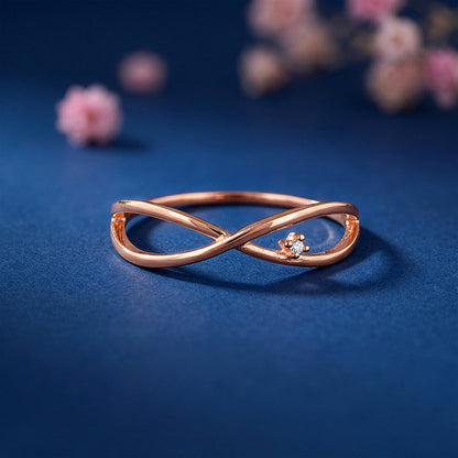 Rose Gold Infinity Shine Ring