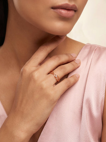 Rose Gold Infinity Shine Ring