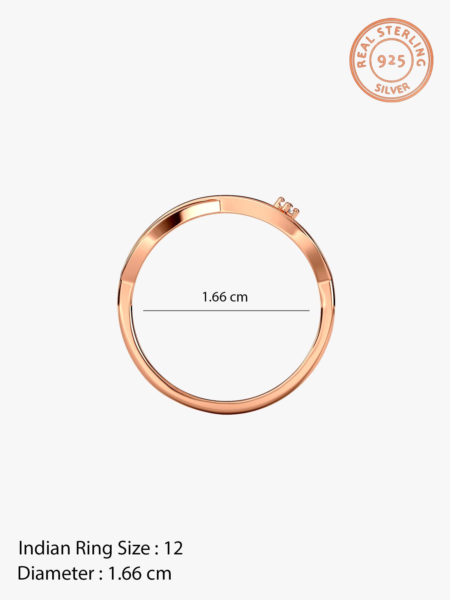 Rose Gold Infinity Shine Ring