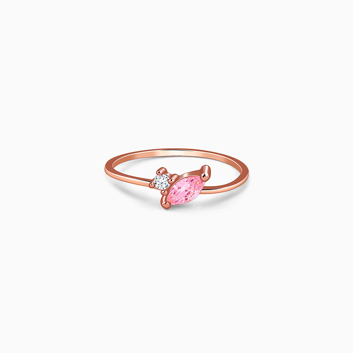 Rose Gold Toi et Moi Ring (Size 12)