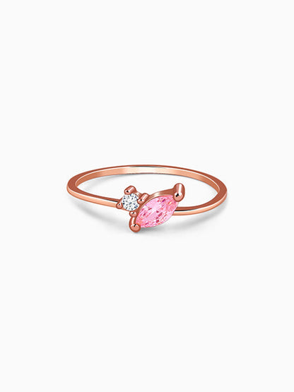 Rose Gold Toi et Moi Ring (Size 12)