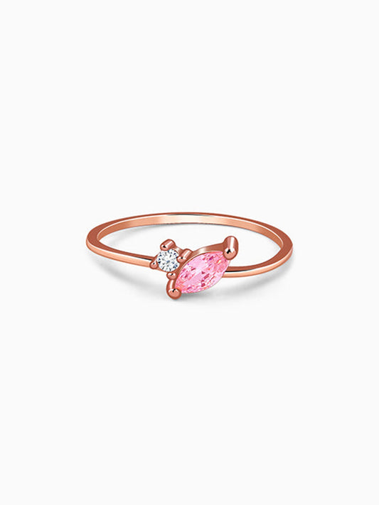 Rose Gold Toi et Moi Ring (Size 12)