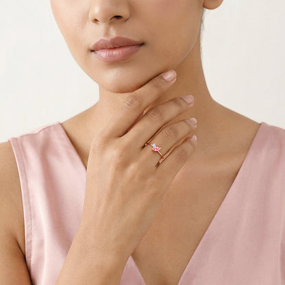 Rose Gold Toi et Moi Ring (Size 12)