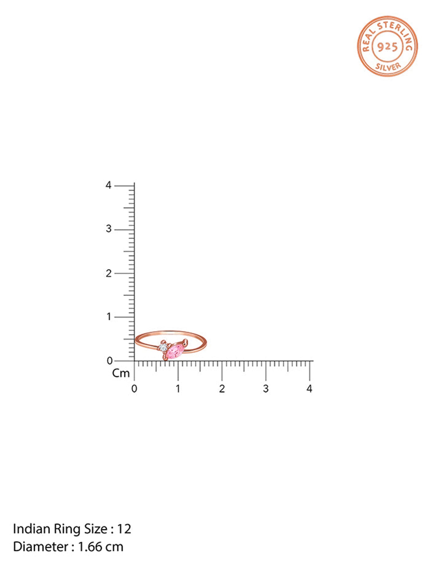 Rose Gold Toi et Moi Ring (Size 12)
