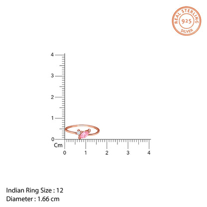 Rose Gold Toi et Moi Ring (Size 12)