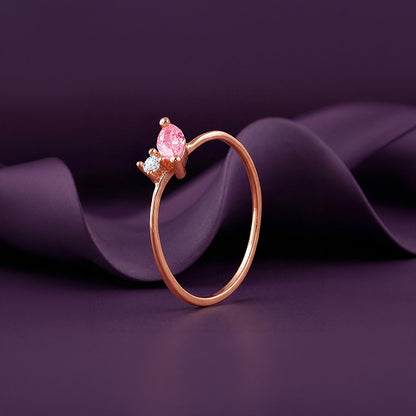 Rose Gold Toi et Moi Ring (Size 12)