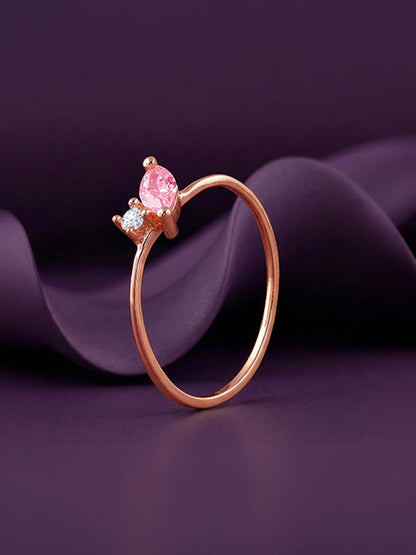 Rose Gold Toi et Moi Ring (Size 12)