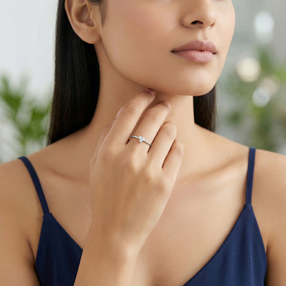 Silver Held Close Ring