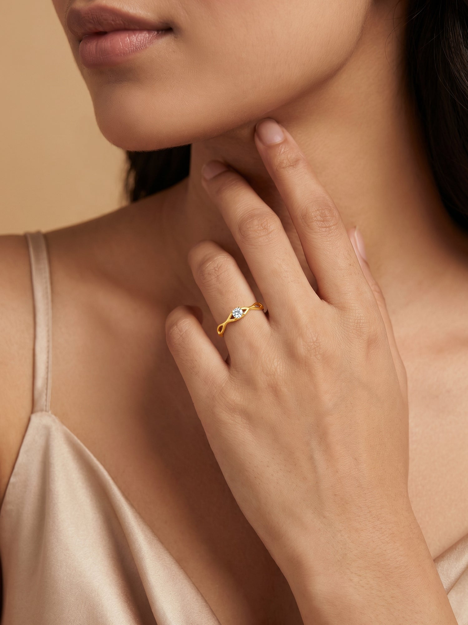 Golden Eye Catching Ring