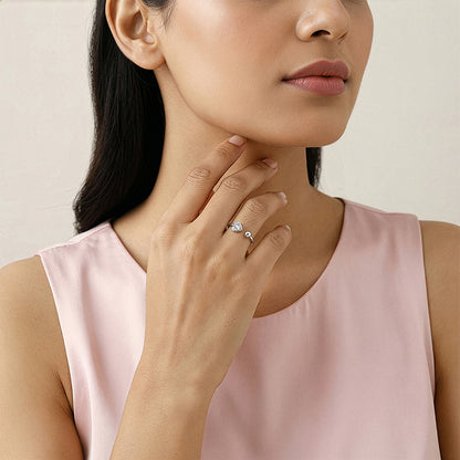 Silver Stylish Love Ring
