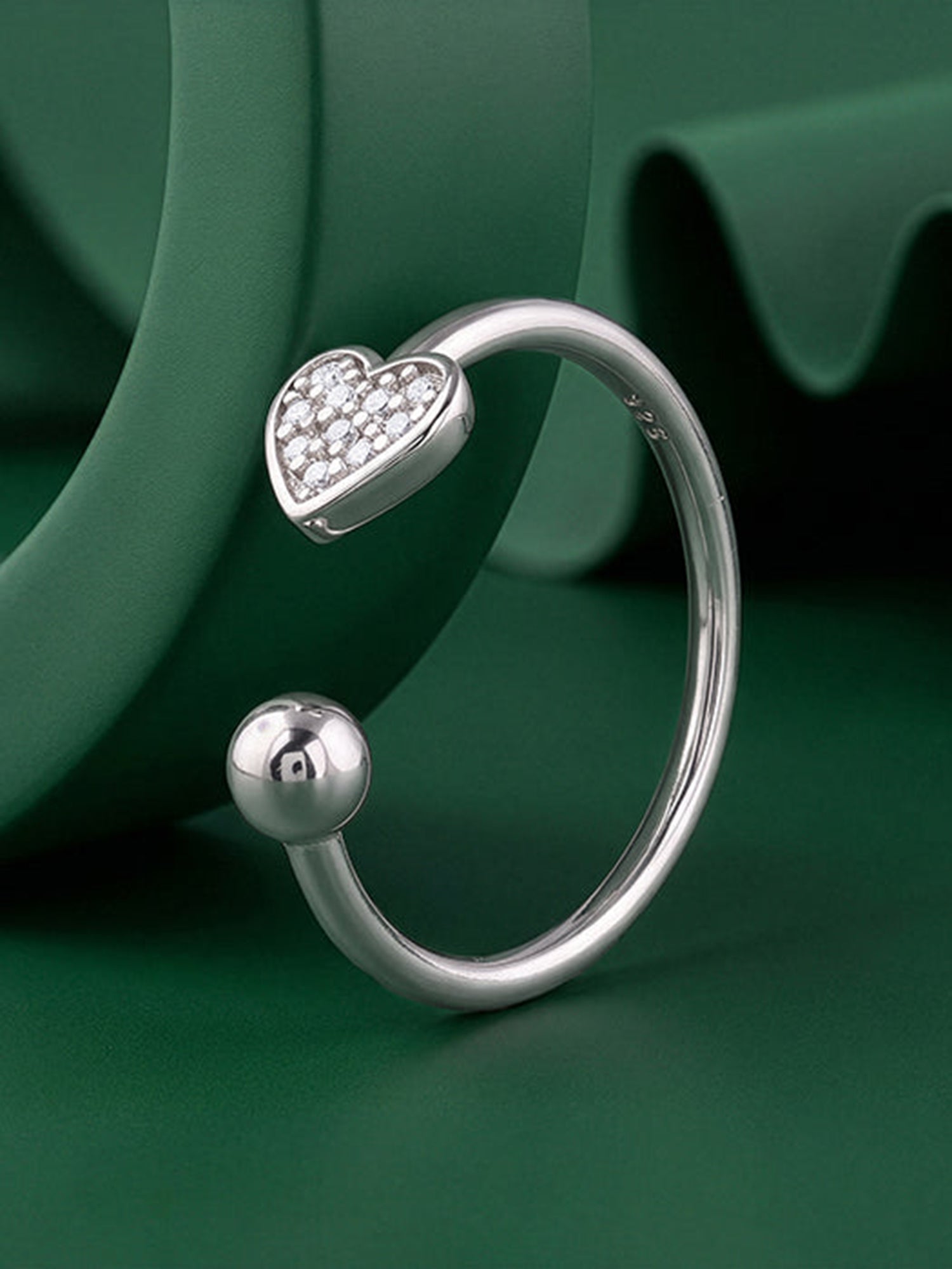 Silver Stylish Love Ring