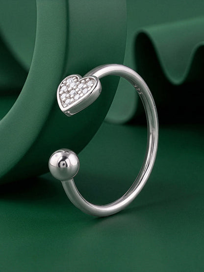 Silver Stylish Love Ring